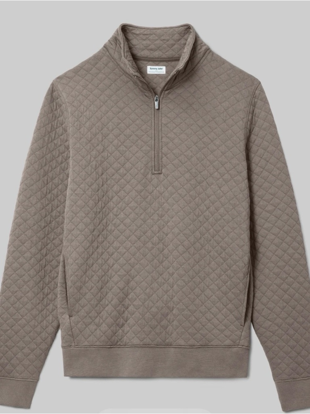 Tommy John Quilted Quarter Zip Size XL Wore Once EUC Breathable Ribbed Cuffs